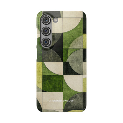 Green Geometric Harmony - Slim Samsung S23 Phone Case