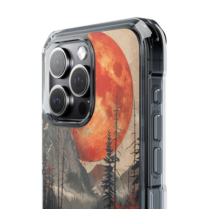 Celestial Glow Over Reflective Landscape iPhone 15 - Clear Impact Phone Case