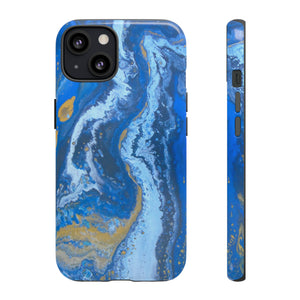 Acrylic Blue Gold - Protective Phone Case