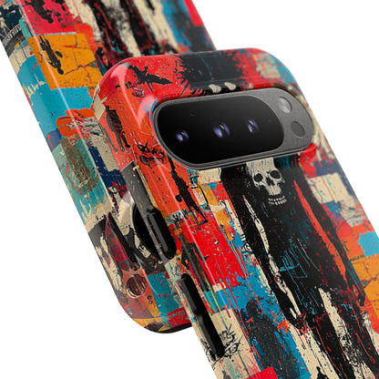 Spiky Skull Silhouette Google Pixel 9 Pro Case - Tough