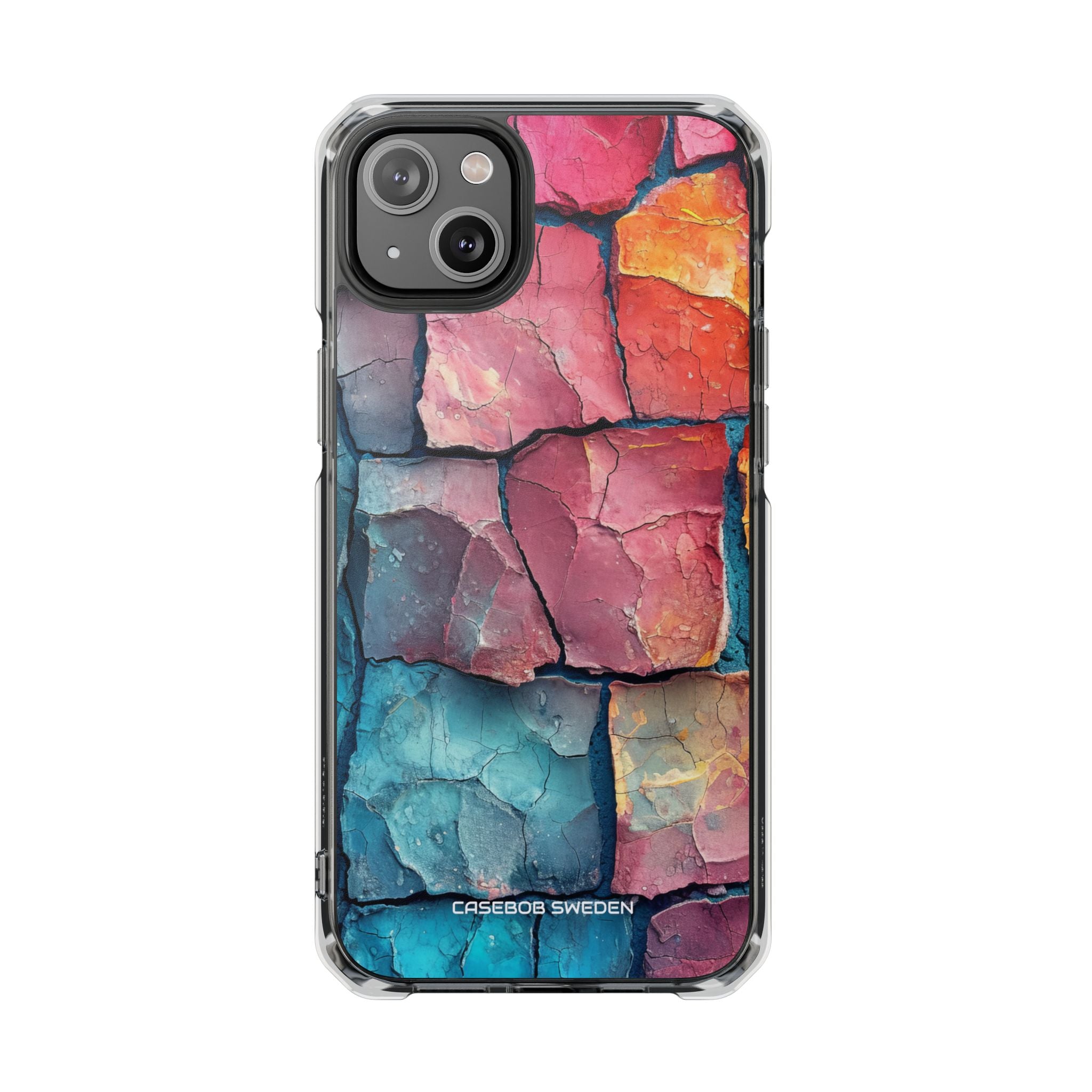 Cracked Earth Mosaic - Clear Impact iPhone 14 Phone Case