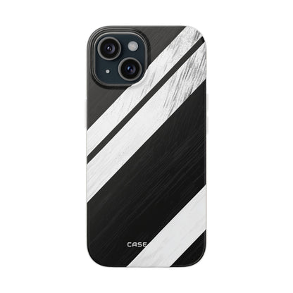 Distressed Stripe Motion iPhone 15 Case - Soft