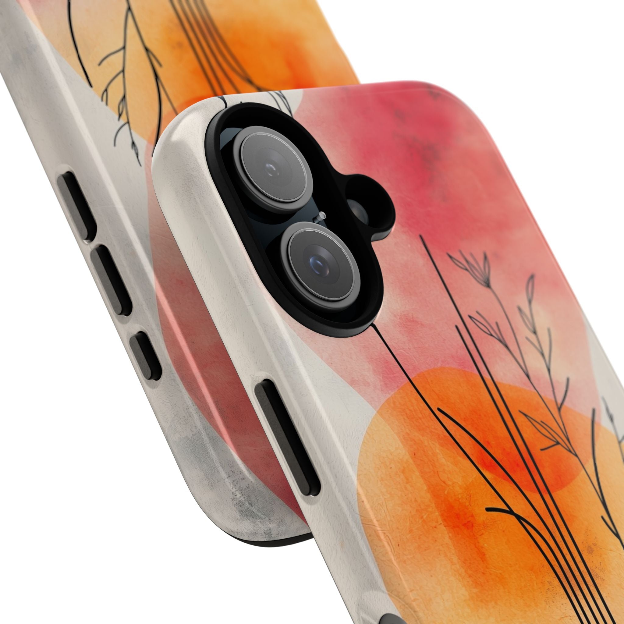 Curved Stem Sunset iPhone 16 Pro Case - Tough