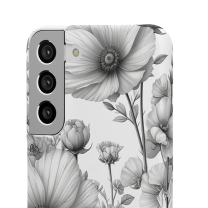 Monochrome Flora | Slim Phone Case for Samsung