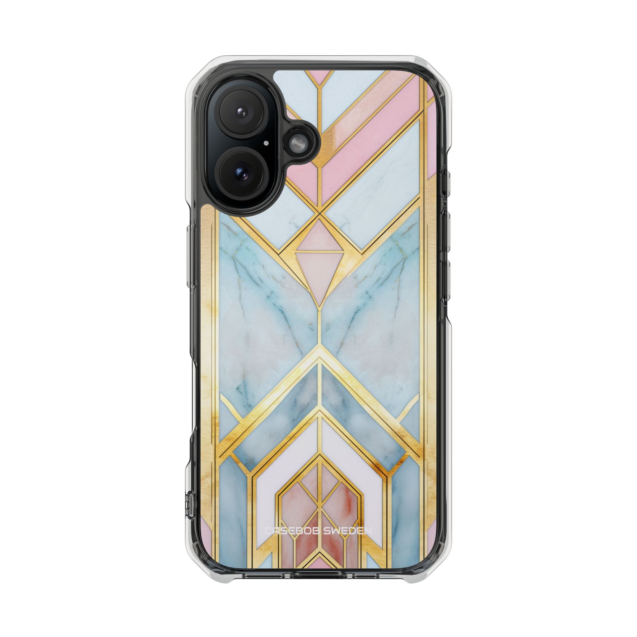 Gold Pink Art Deco - Clear Impact iPhone 16 Phone Case