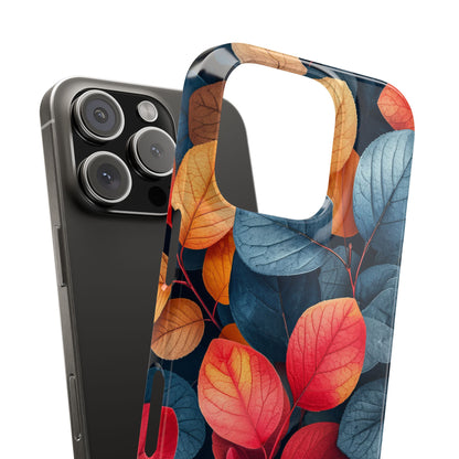 Vibrant Nature Leaves - Slim iPhone 16 Phone Case