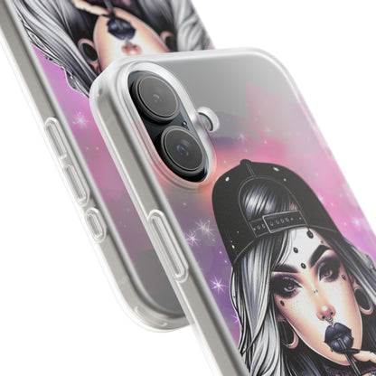 Silver Sip Nebula iPhone 16 Plus Case - Soft