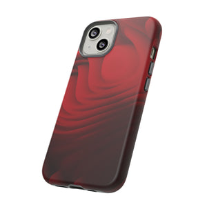 Red Center Waves - Protective Phone Case