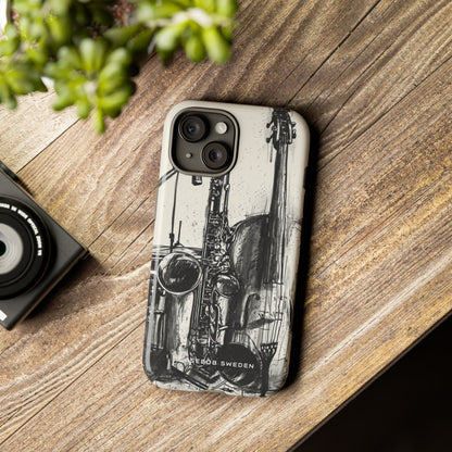 Jazz Instrument Line Symphony iPhone 15 - Tough Phone Case