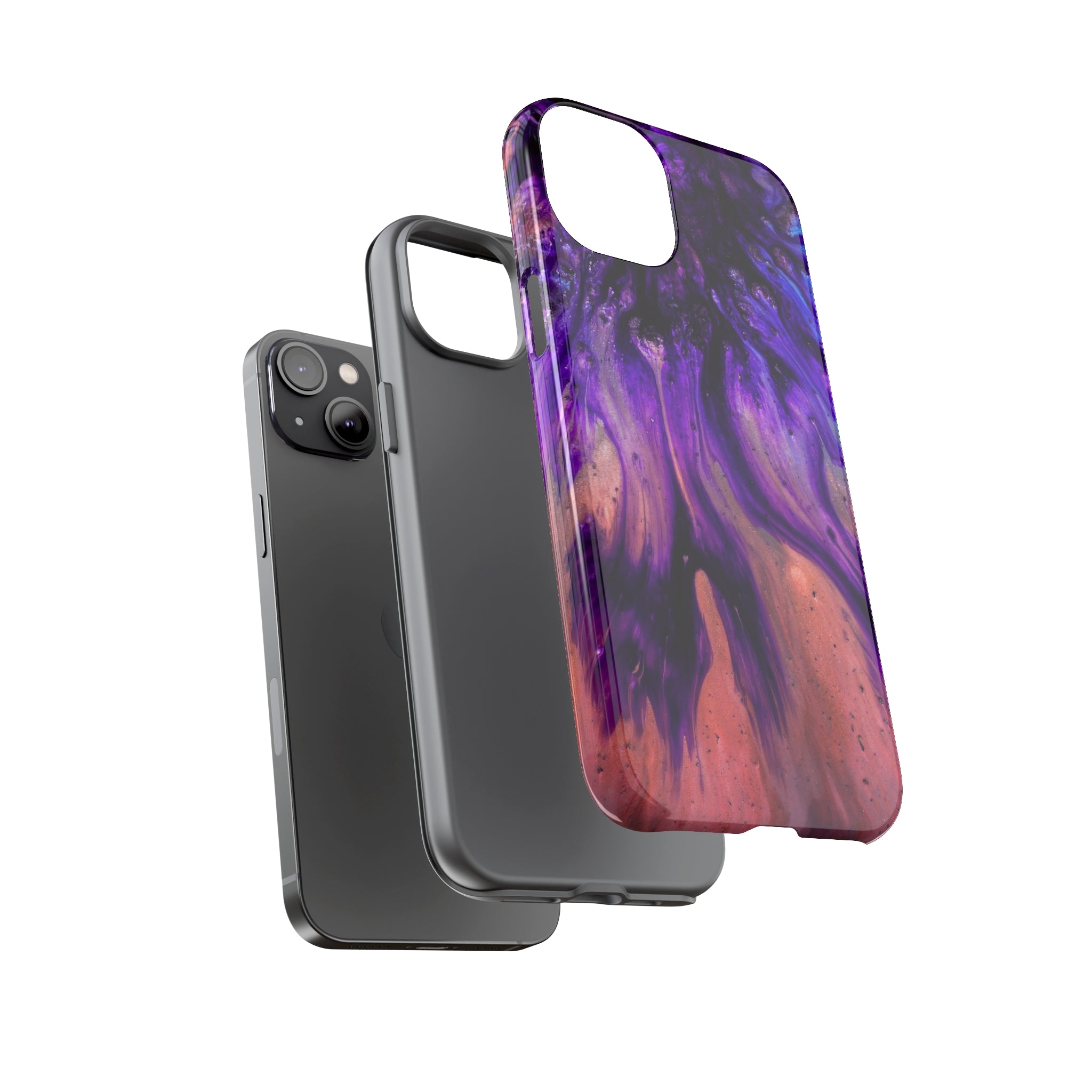 Purple Flow Ink Art iPhone Case (Protective) Phone Case