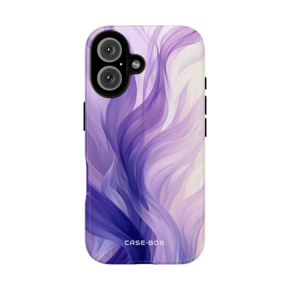 Purple Ribbon Waves iPhone 16 Plus Case - Tough