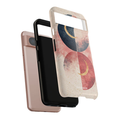 Golden Crescent Circles Google Pixel 8 Case - Tough