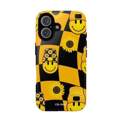 Joyful Checkered Smiles - iPhone Case