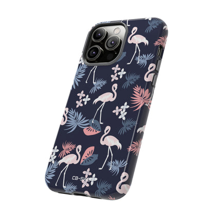 Flamingos Dance Playfully - iPhone Case