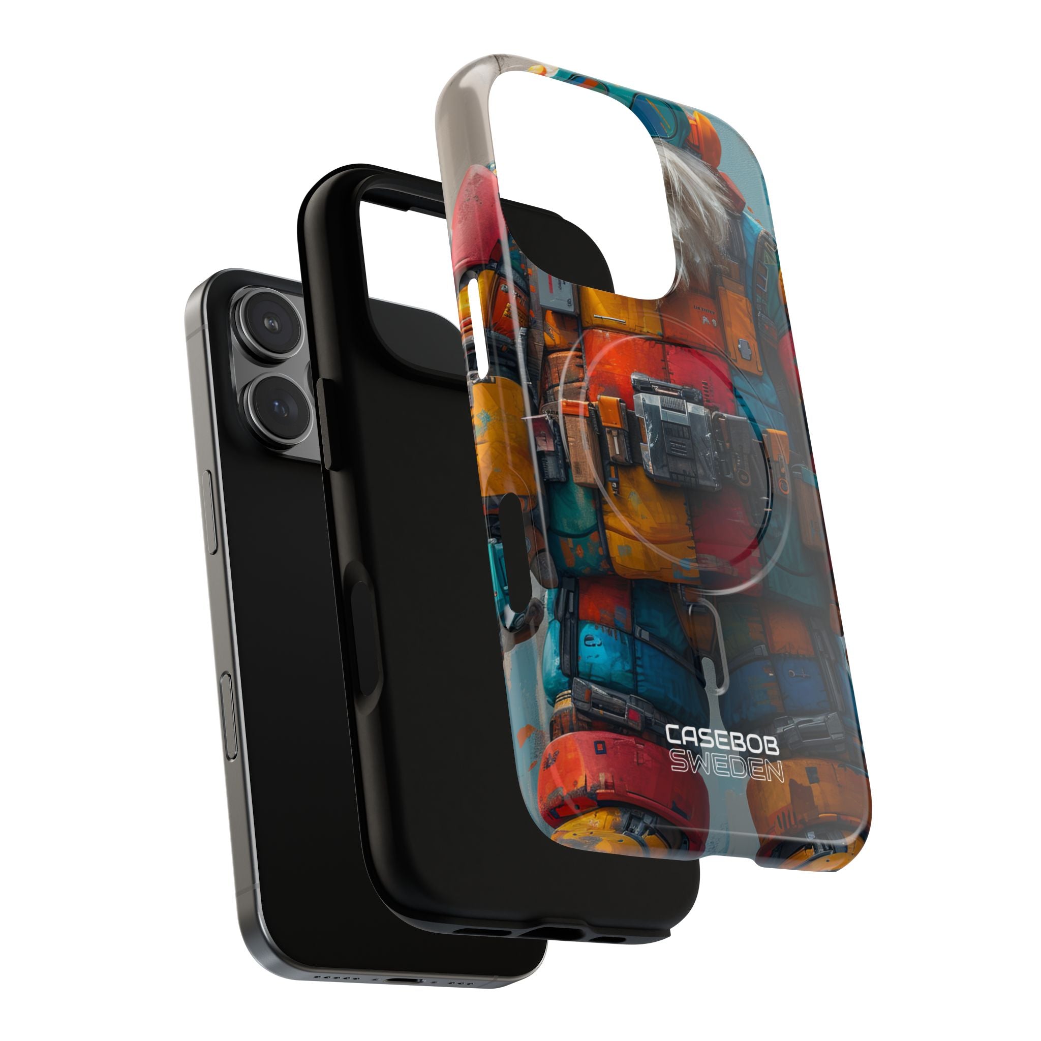 Whimsical Robot Wanderer iPhone 16 - Tough+