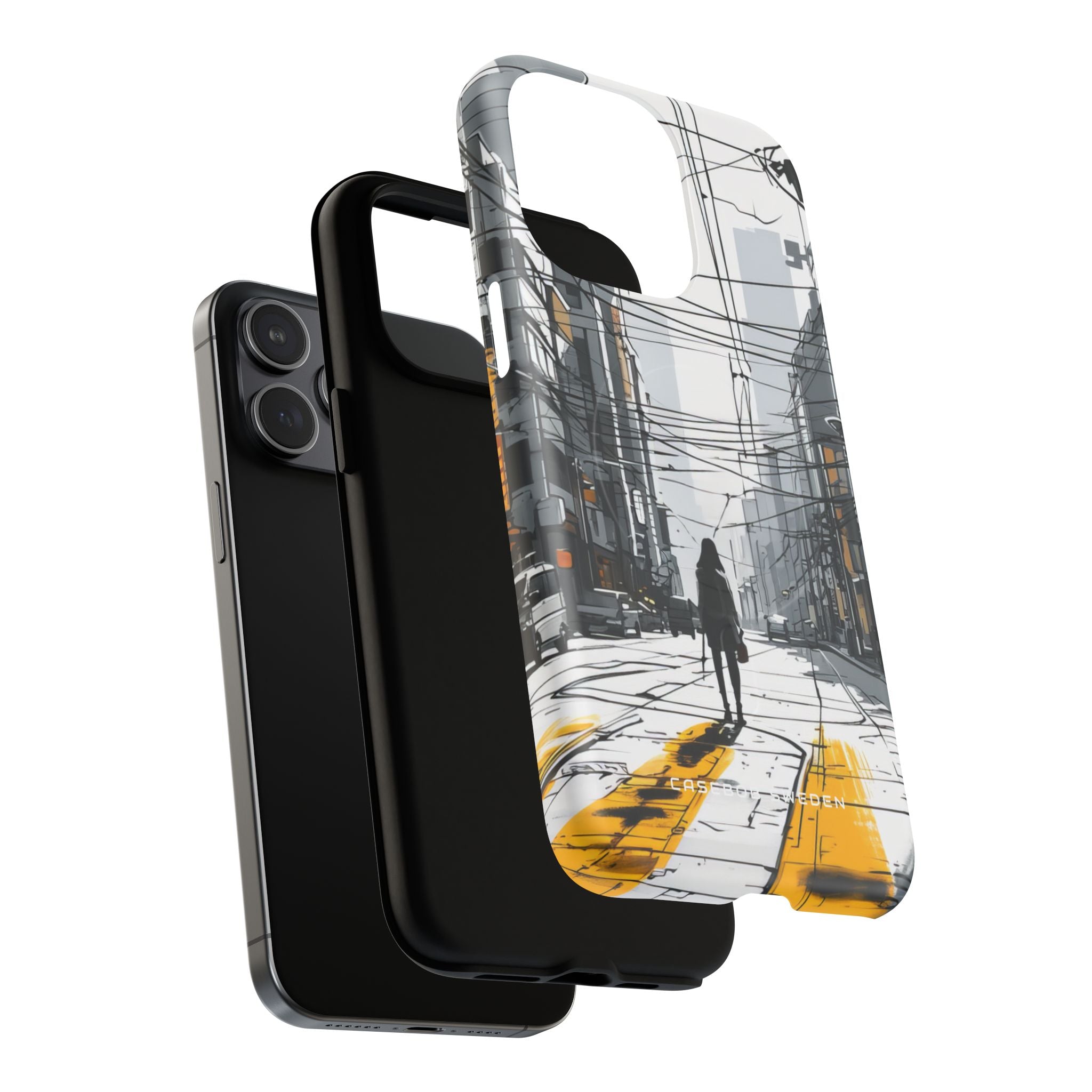 Urban Noir Streetscape iPhone 15 | Tough+ Phone Case