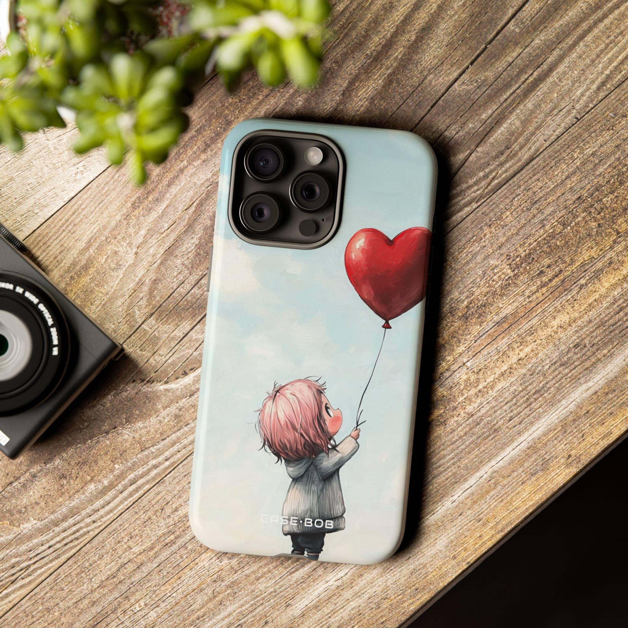Heart Balloon Glow iPhone 15 Pro Max Case - Tough