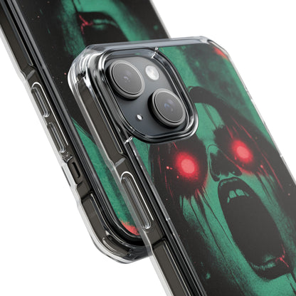 Haunting Glow of Gothic Eyes iPhone 15 - Clear Impact Phone Case