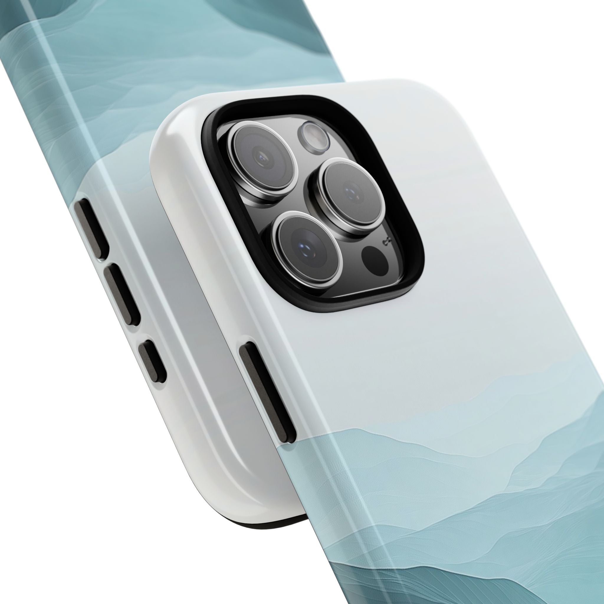 Teal Mist Mountains iPhone 16 Pro Max Case - Tough