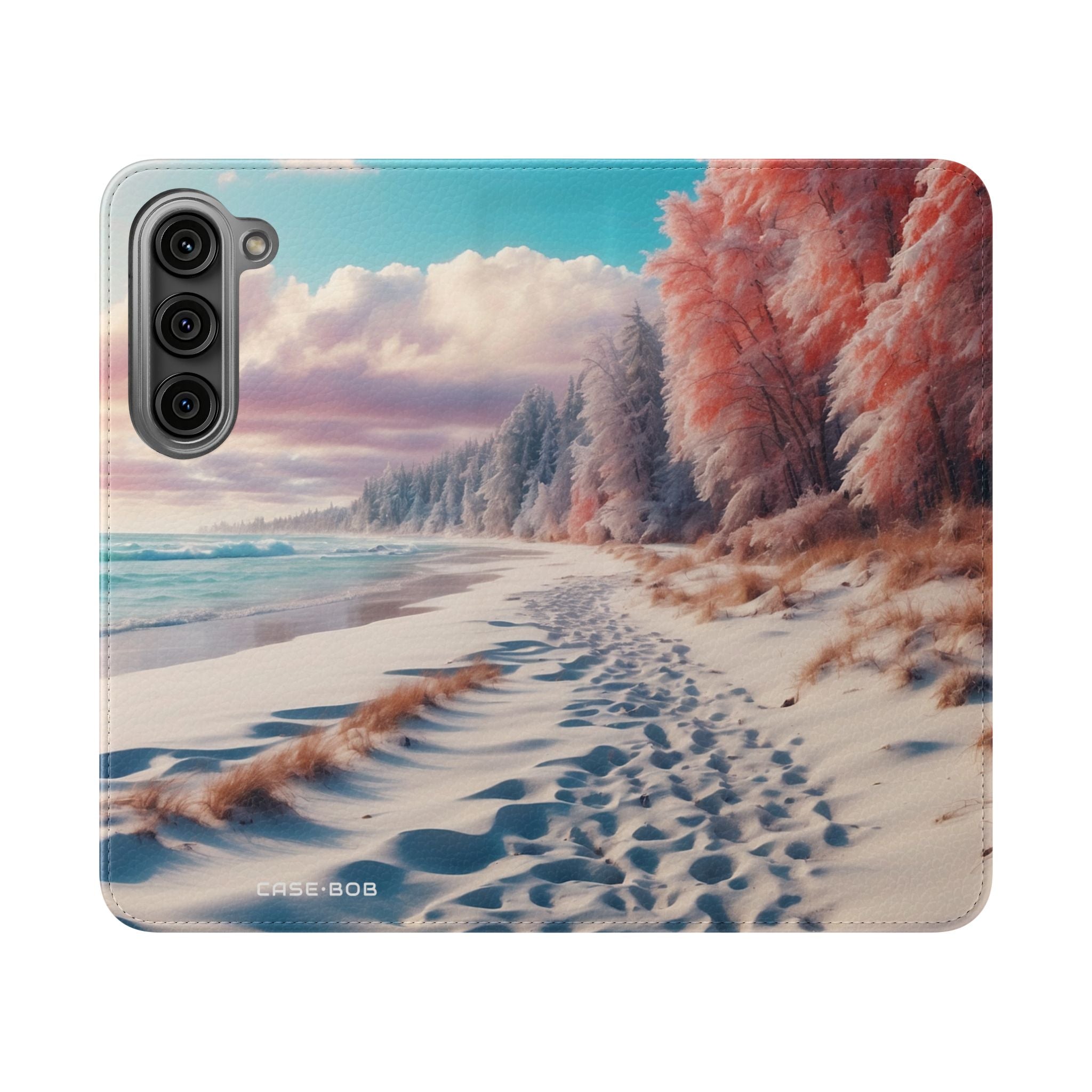Snowy Footprints - Samsung S23 Case - Wallet