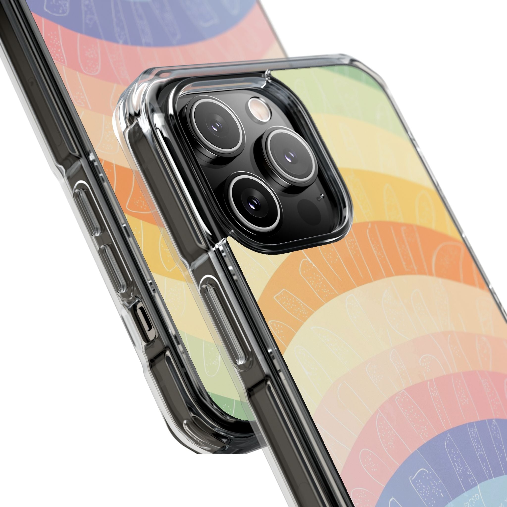 Pastel Rainbow Bands iPhone 14 Pro Max Case - Impact