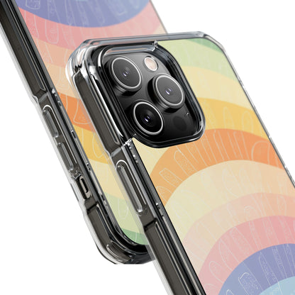 Pastel Rainbow Bands iPhone 14 Pro Max Case - Impact