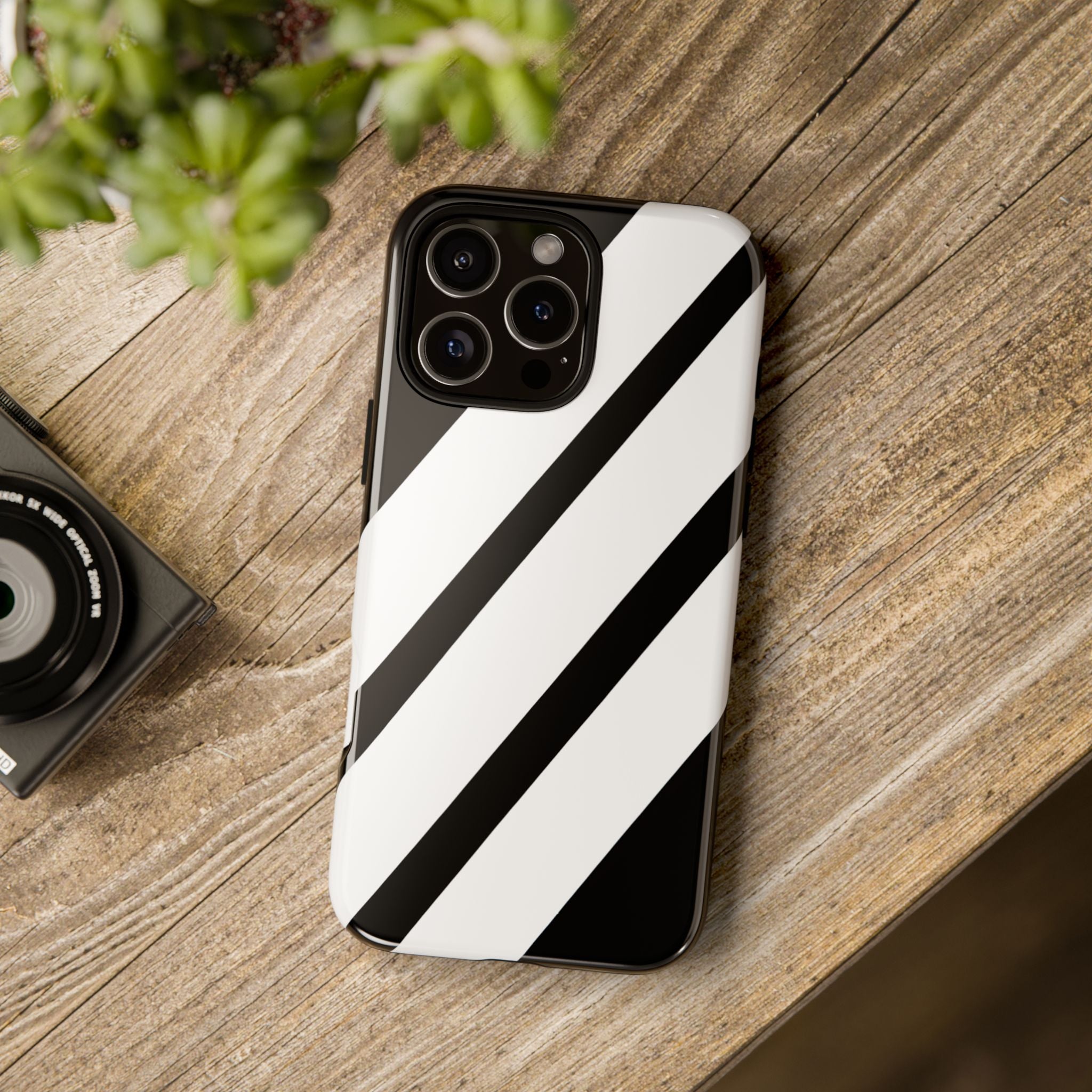 Monochrome Diagonal Symmetry - iPhone Case