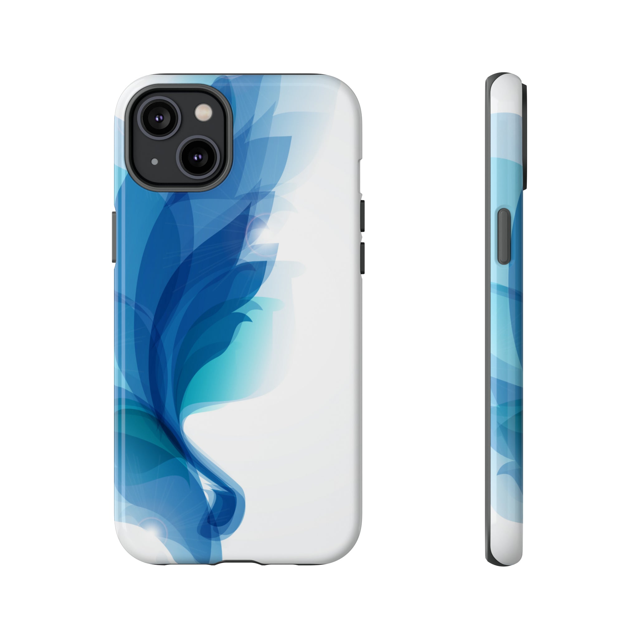 Blue Feathers - Protective Phone Case