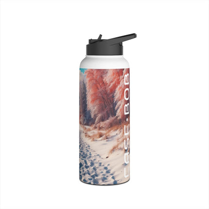 Snowy Footprints - Stainless Steel Water Bottle