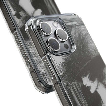 Timeless Elegance in Monochrome iPhone 15 - Clear Impact Phone Case