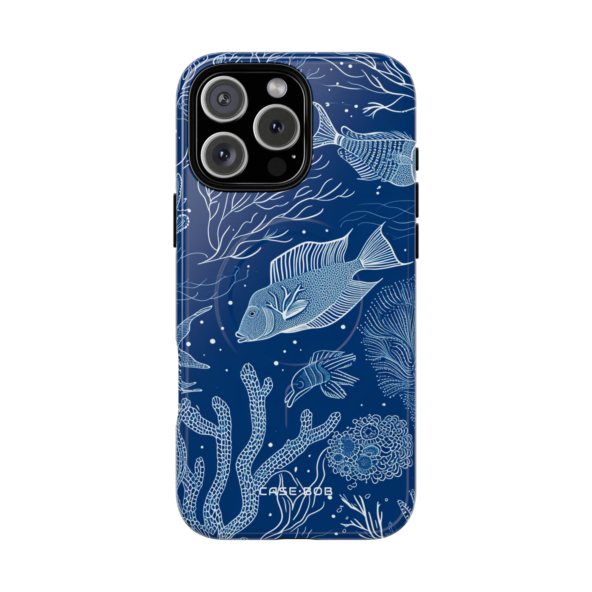 Navy Scale Reef iPhone 16 Pro Max Case - Tough+