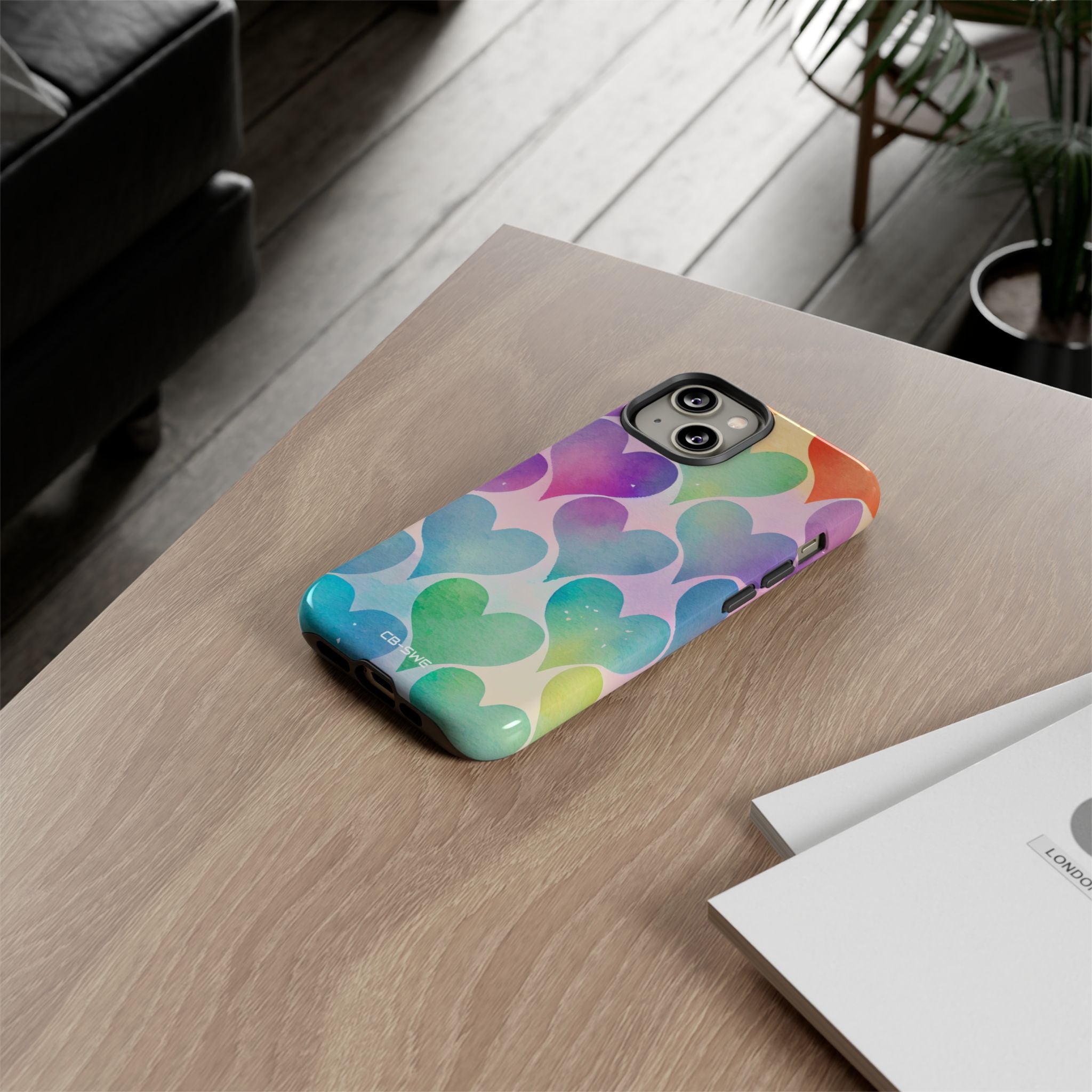 Watercolor Heart Symphony - iPhone Case