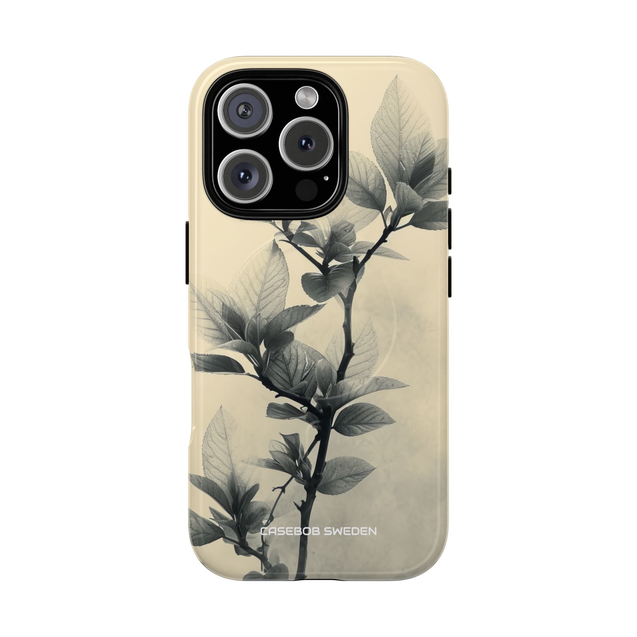 Beige Branch Art - Tough + MagSafe® iPhone 16 Phone Case