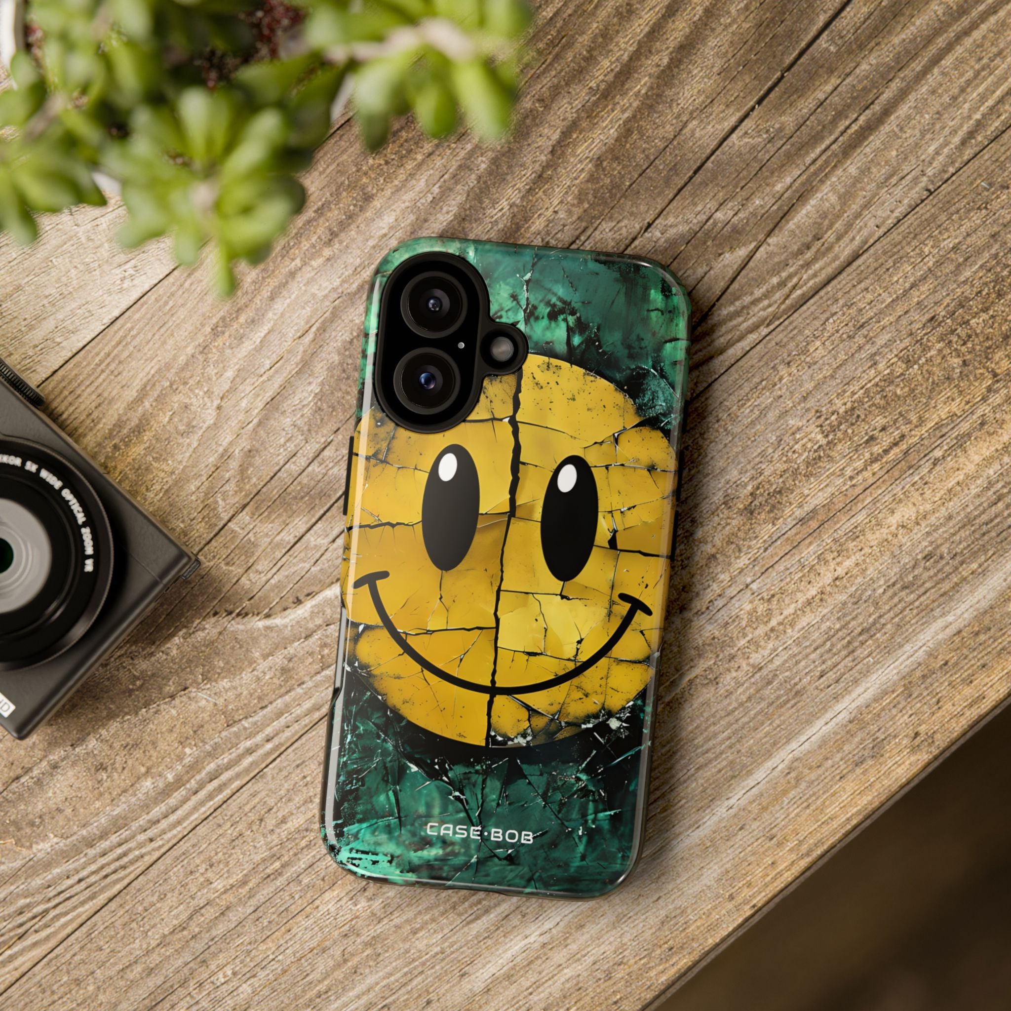 Cracked Smiley iPhone 16 Pro Case - Tough