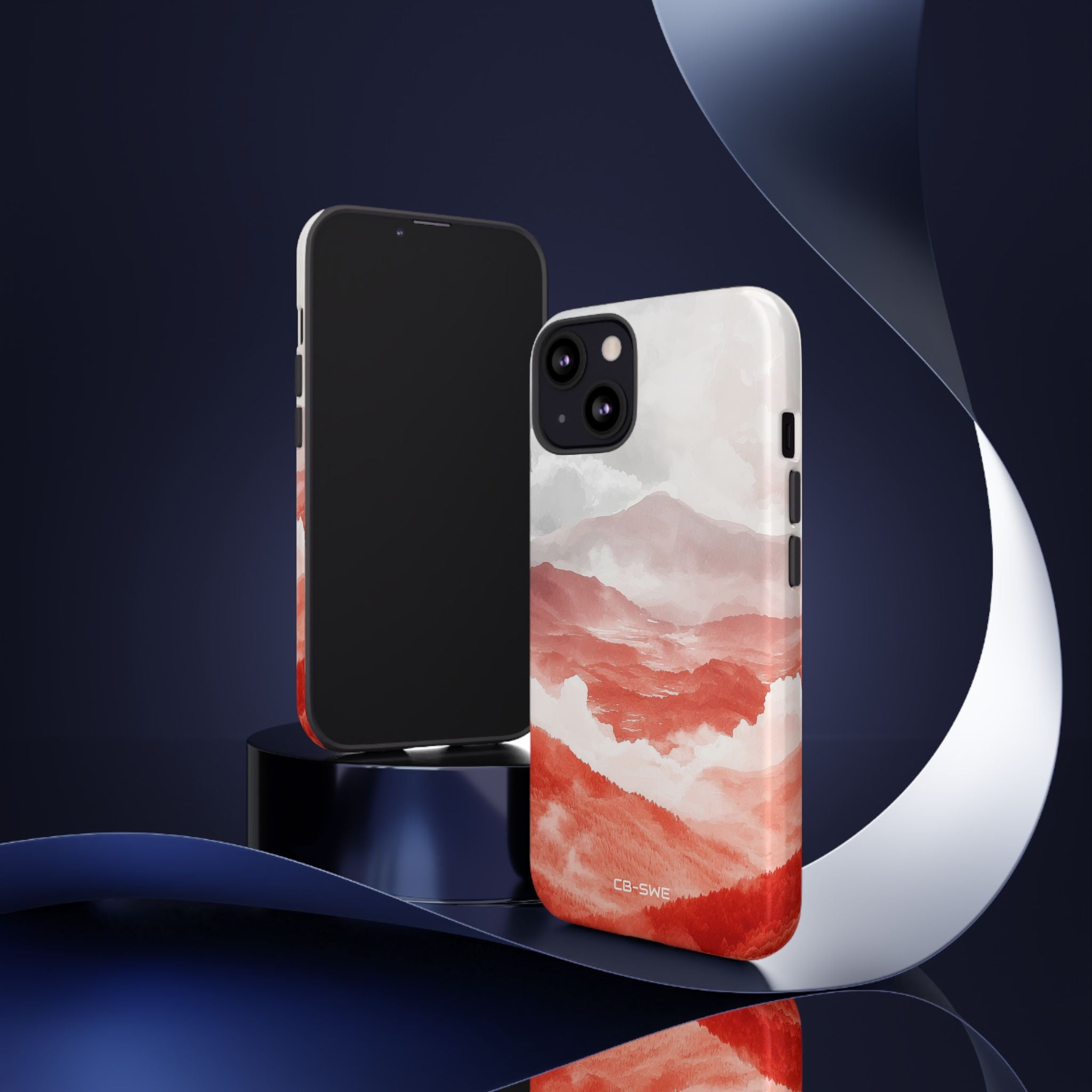 Mountain Flames Rise - iPhone Case