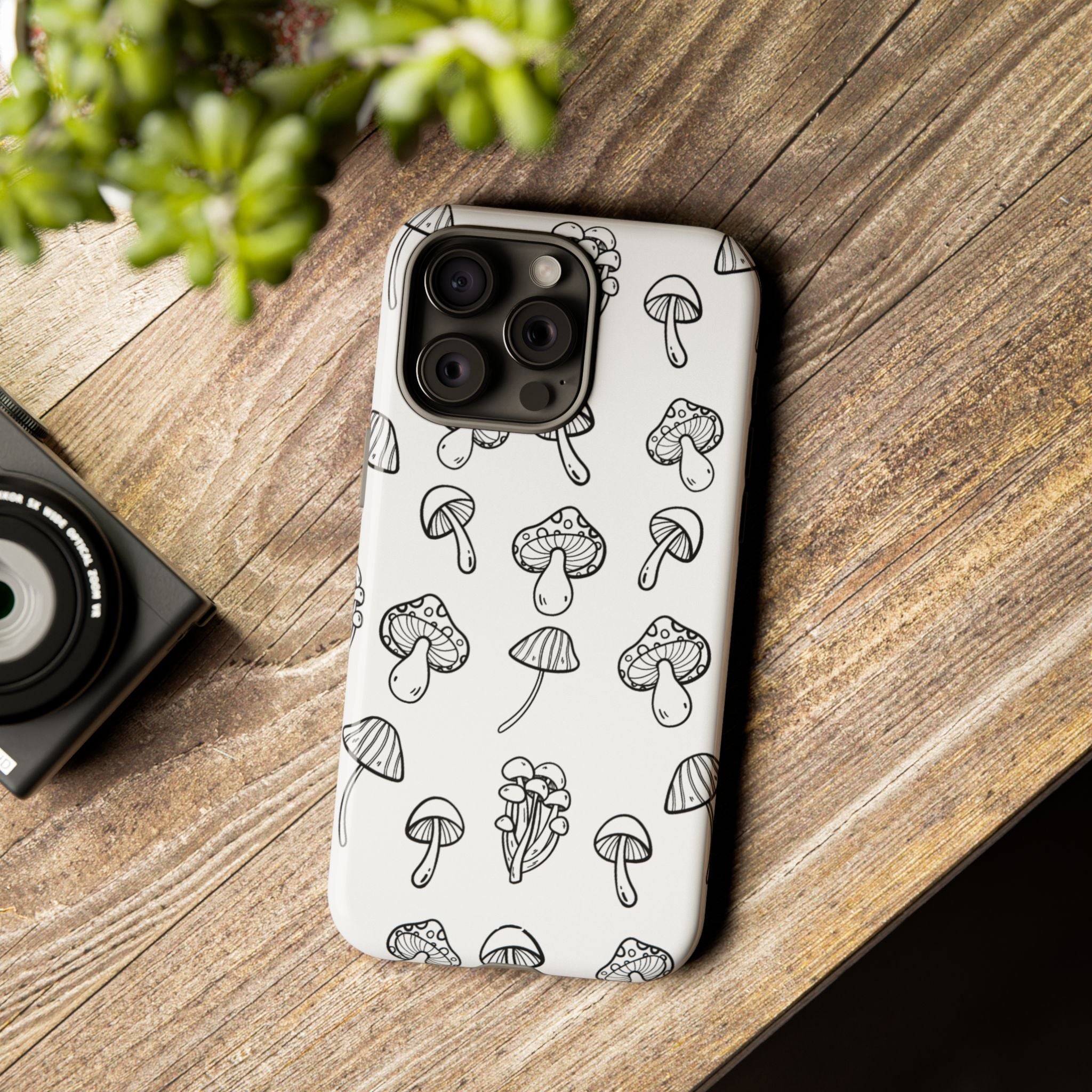 Mushroom Line Play - iPhone Case