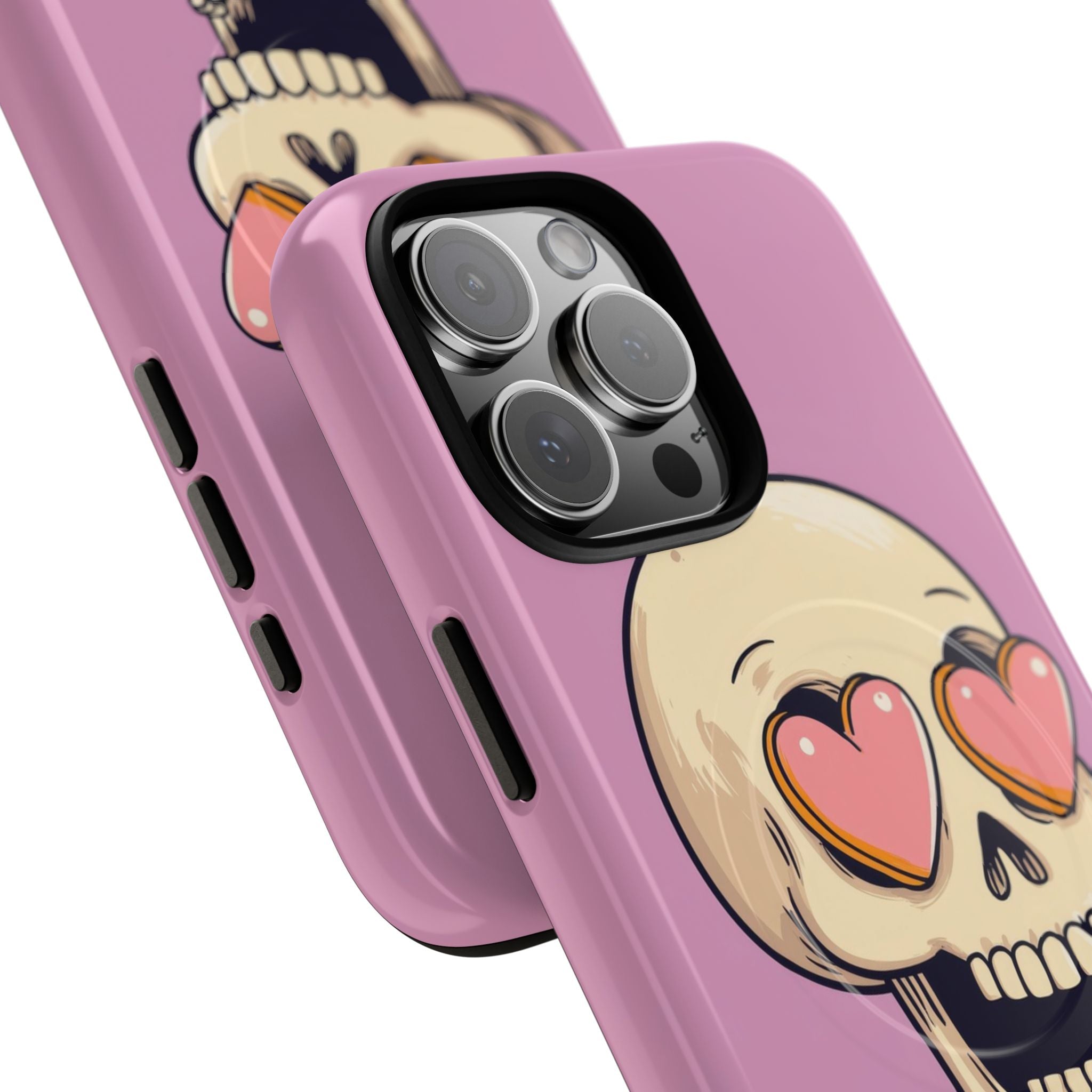 Heart Eyed Skull iPhone 16 Pro Max Case - Tough+