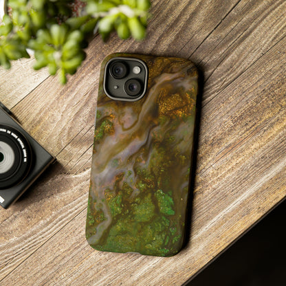 Smaragd Green Ink Art - Protective Phone Case