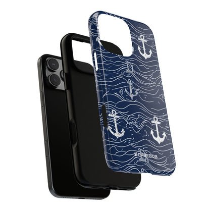 Nautical Whimsy: Anchors and Waves - for iPhone 16