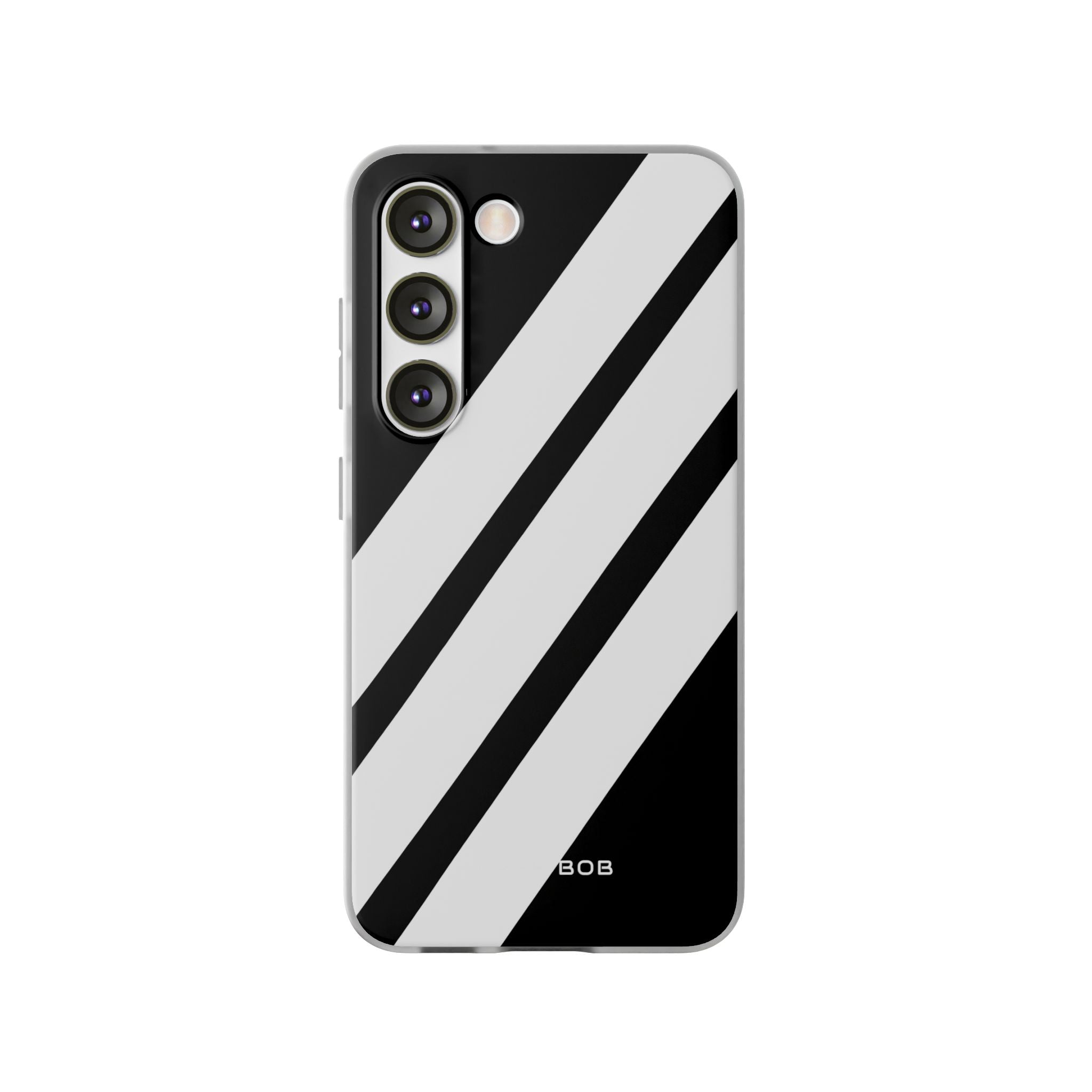 Diagonal Bands Noir Samsung S23 Case - Soft
