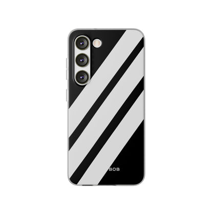 Diagonal Bands Noir Samsung S23 Case - Soft