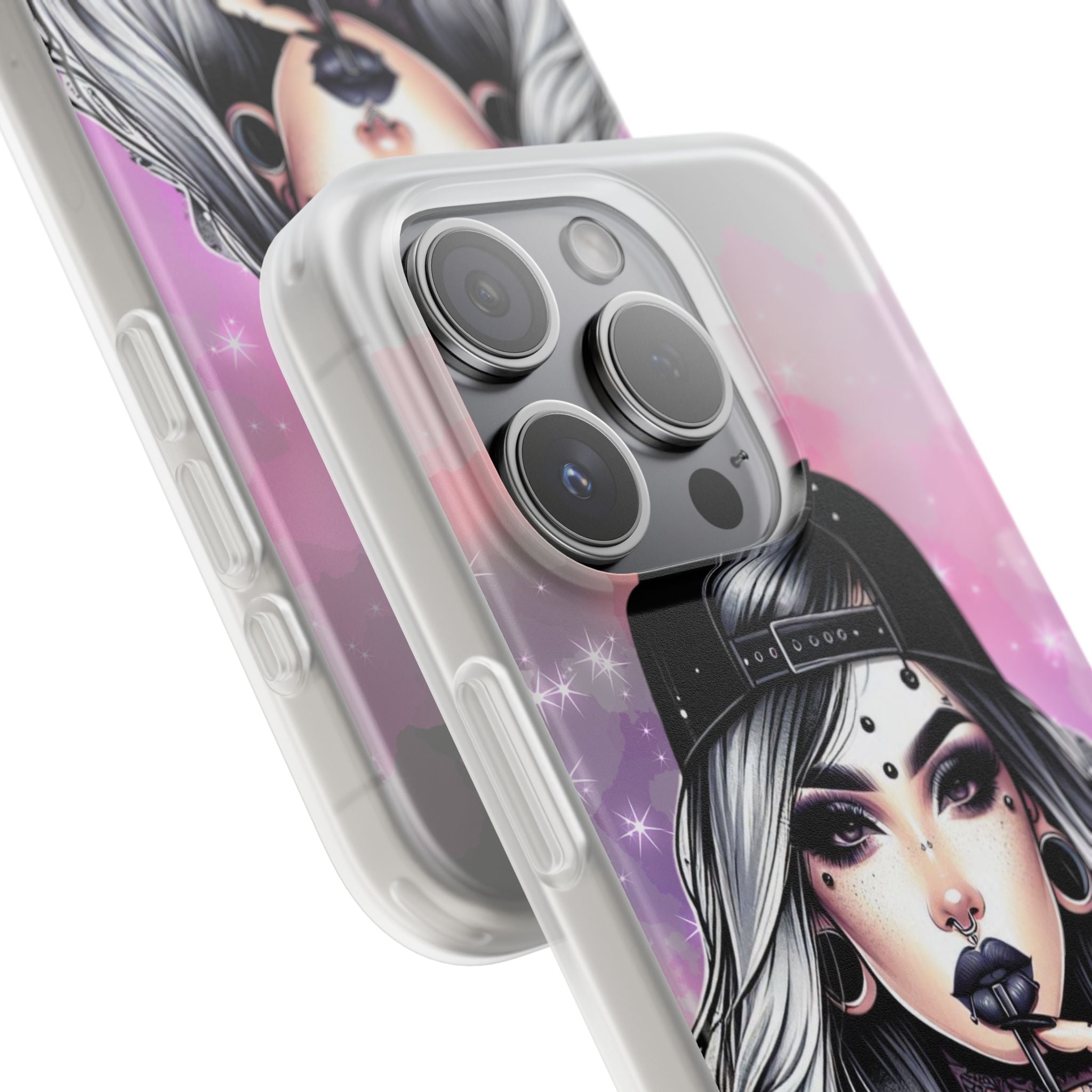 Silver Sip Nebula iPhone 15 Pro Case - Soft