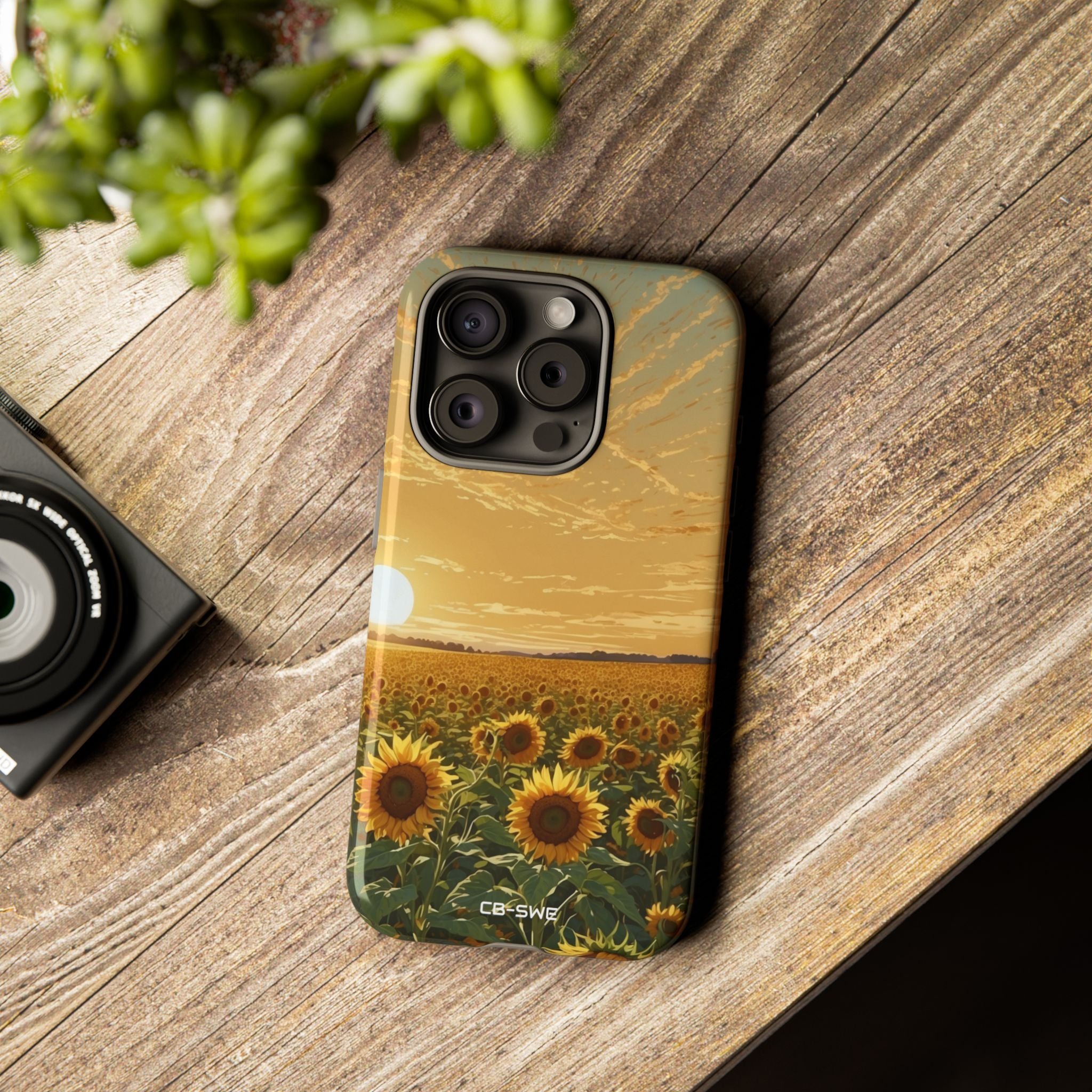 Sunflowers Embrace Sunset - iPhone Case
