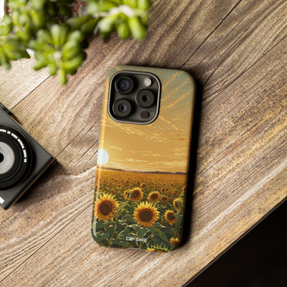 Sunflowers Embrace Sunset - iPhone Case