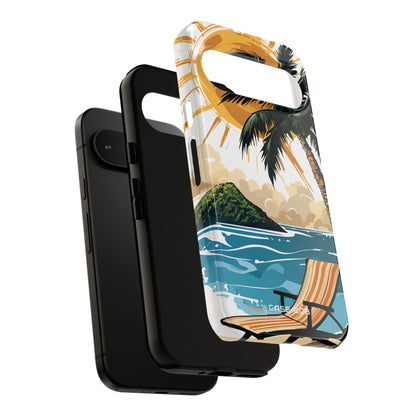 Sunny Palm Breeze Google Pixel 9 Case - Tough