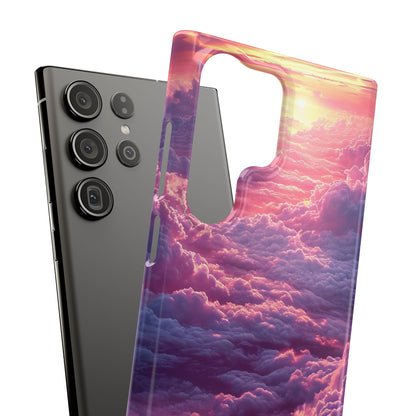 Pink Purple Clouds - Slim Samsung S23 Phone Case