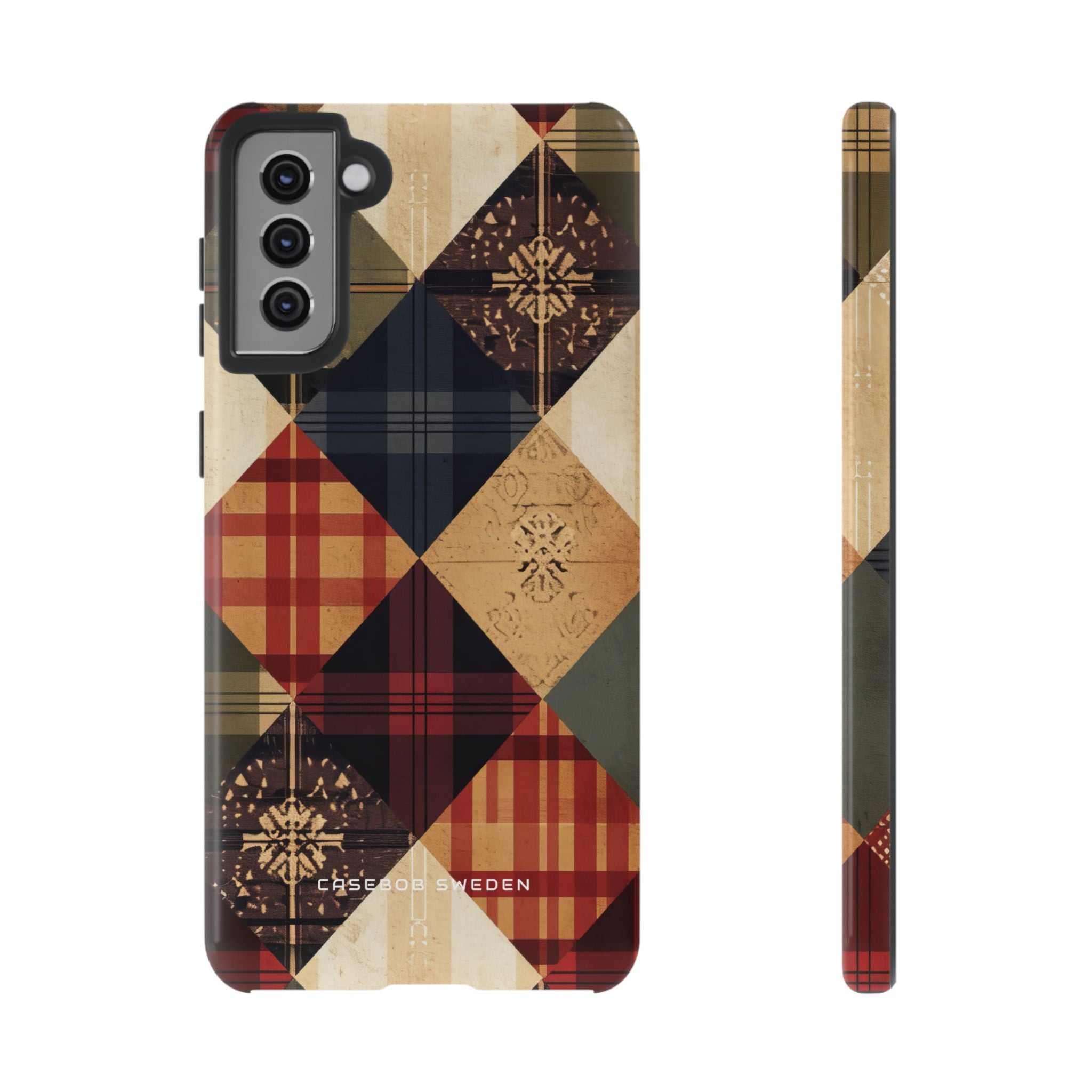 Rustic Geometric Patchwork Harmony  Samsung S21 - Tough Phone Case