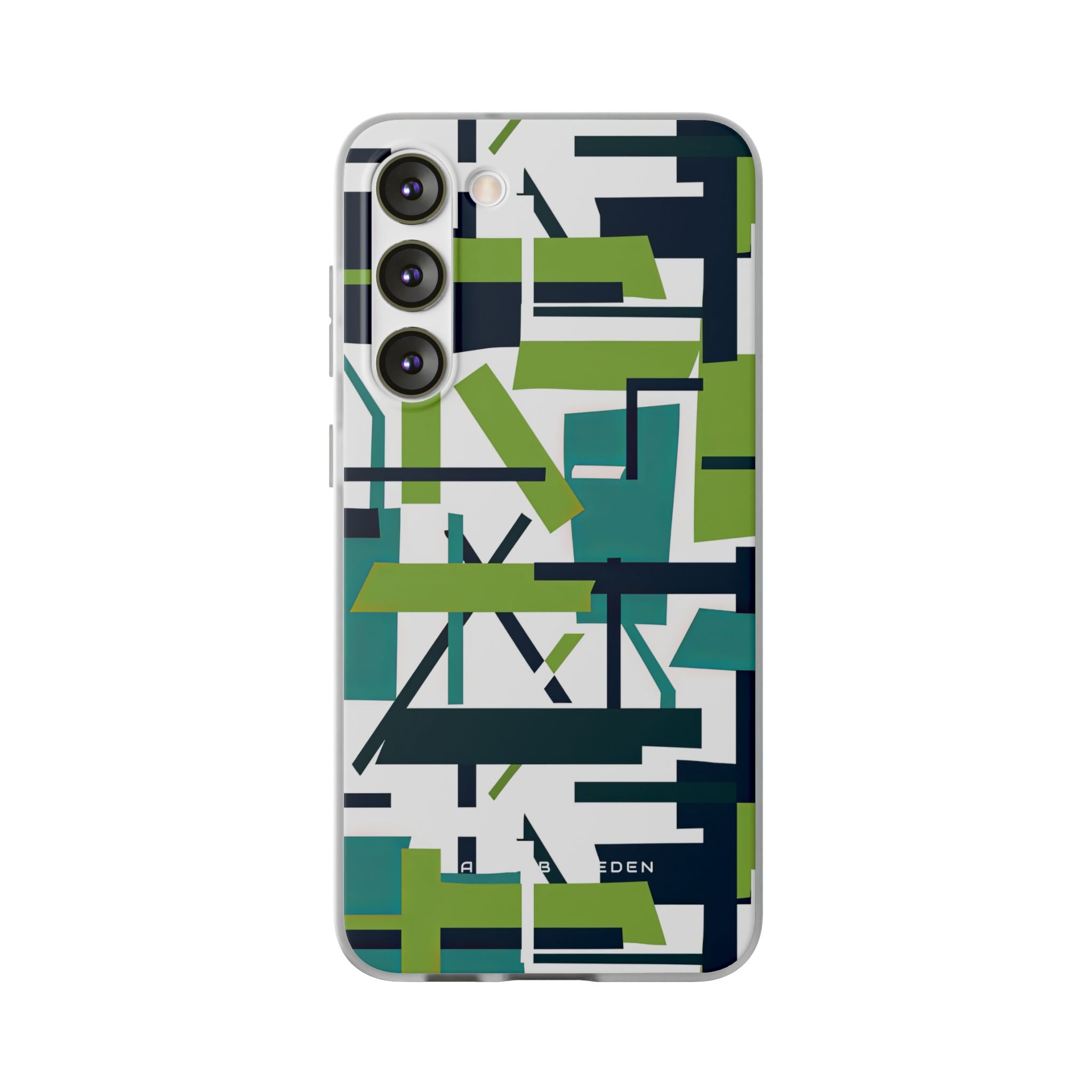 Green Geometry Glide Samsung S23 - Flexi Phone Case