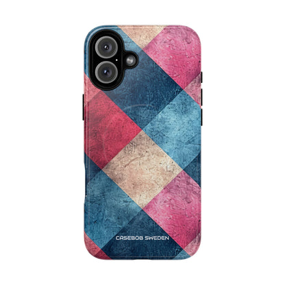 Bold Geometric Squares - Tough + MagSafe® iPhone 16 Phone Case