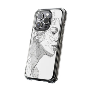 Ethereal Contours - Phone Case for iPhone (Clear Impact - Magnetic)